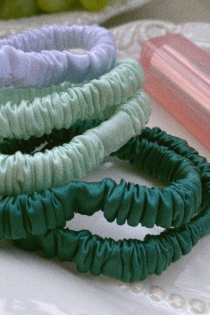 Set silk scrunchies mini